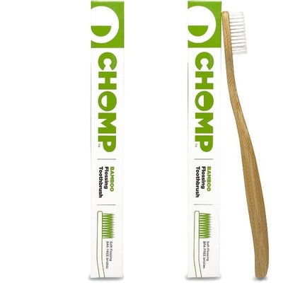 two chomp flossing toothbrush bamboo