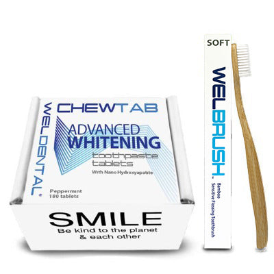 chewtab advanced whitening nhap toothpaste with toothbrush