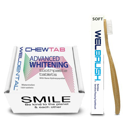 chewtab advanced whitening nhap toothpaste tablets toothbrush