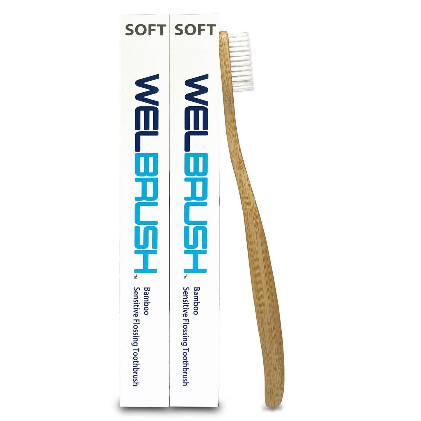 Welbrush Bamboo Sensitive Flossing Toothbrush