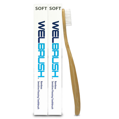 Welbrush Bamboo Sensitive Flossing Toothbrush