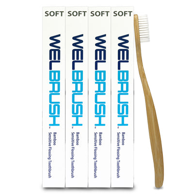 Welbrush Bamboo Sensitive Flossing Toothbrush