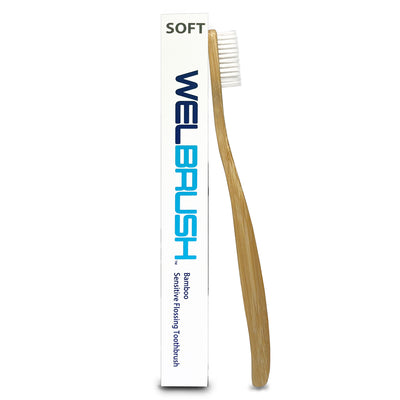 Welbrush Bamboo Sensitive Flossing Toothbrush