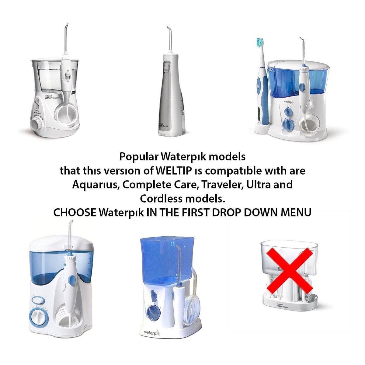 Waterpik water flosser tips