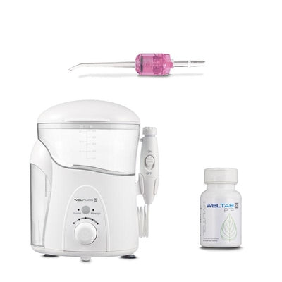 weldental water flosser with pink weltip