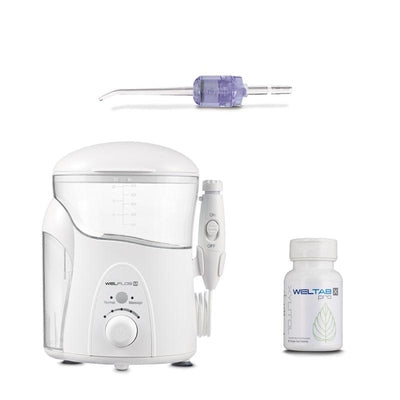 weldental water flosser with purple weltip