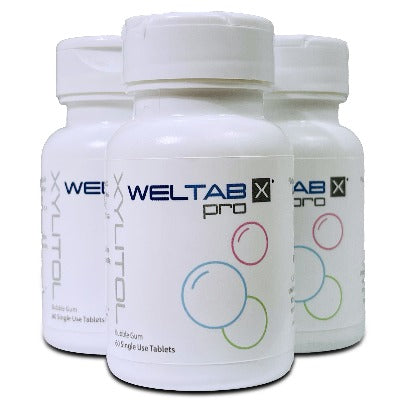 weltab water flosser tablets bubble gum three pack