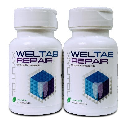 weltab repair water flosser tablets with nanohydroxyapatite two pack