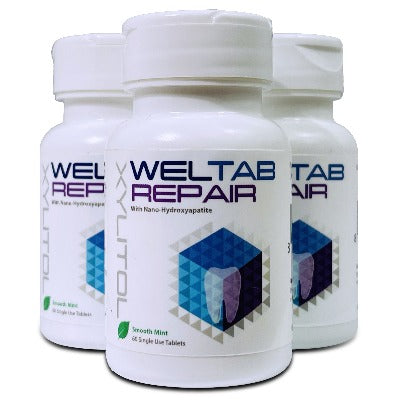 weltab repair water flosser tablets with nanohydroxyapatite three pack