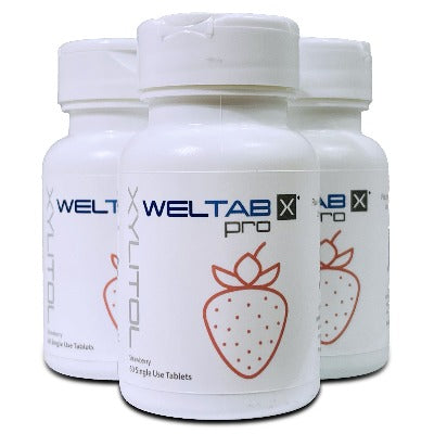 weltab water flosser tablets strawberry three pack