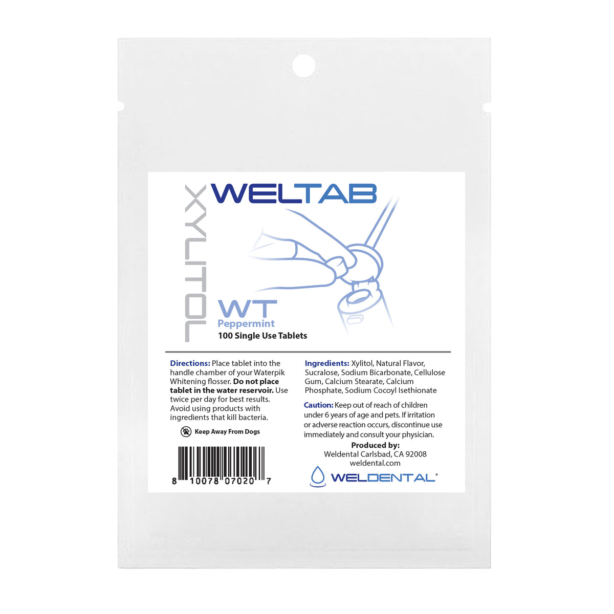 wetlab wt refill envelope peppermint 100 count